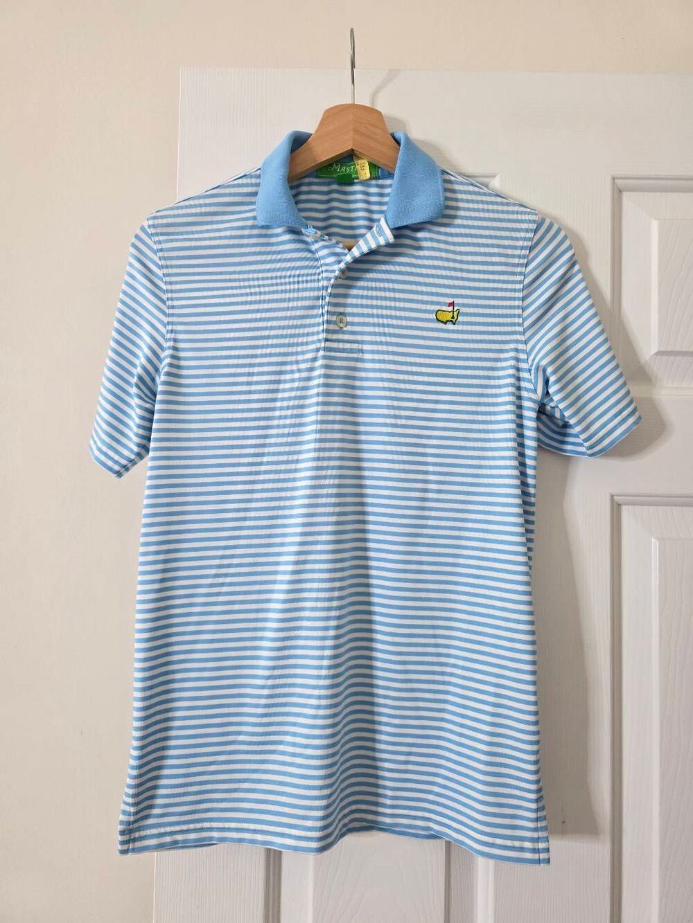 Masters kids Blue Striped Polo Shirt L (10-12)